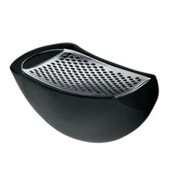 Alessi Parmenide Grater With Cheese Cellar, Black
