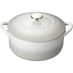 Denby Natural Canvas Gietijzeren Pot Rond Ø24 Cm, Wit