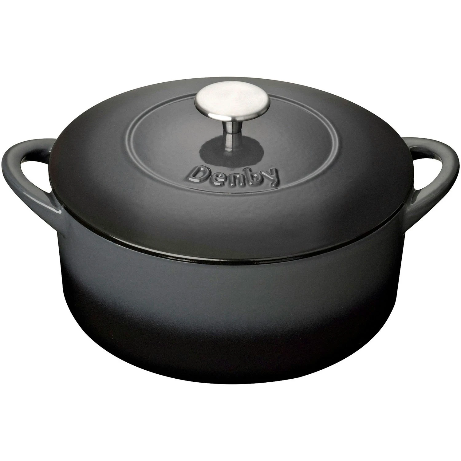 Denby Halo Gietijzeren Pot Rond Ø24 Cm, Grijs