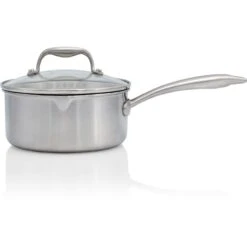 EGO Saucepan With Glass Lid 1,5 L, Stainless Steel