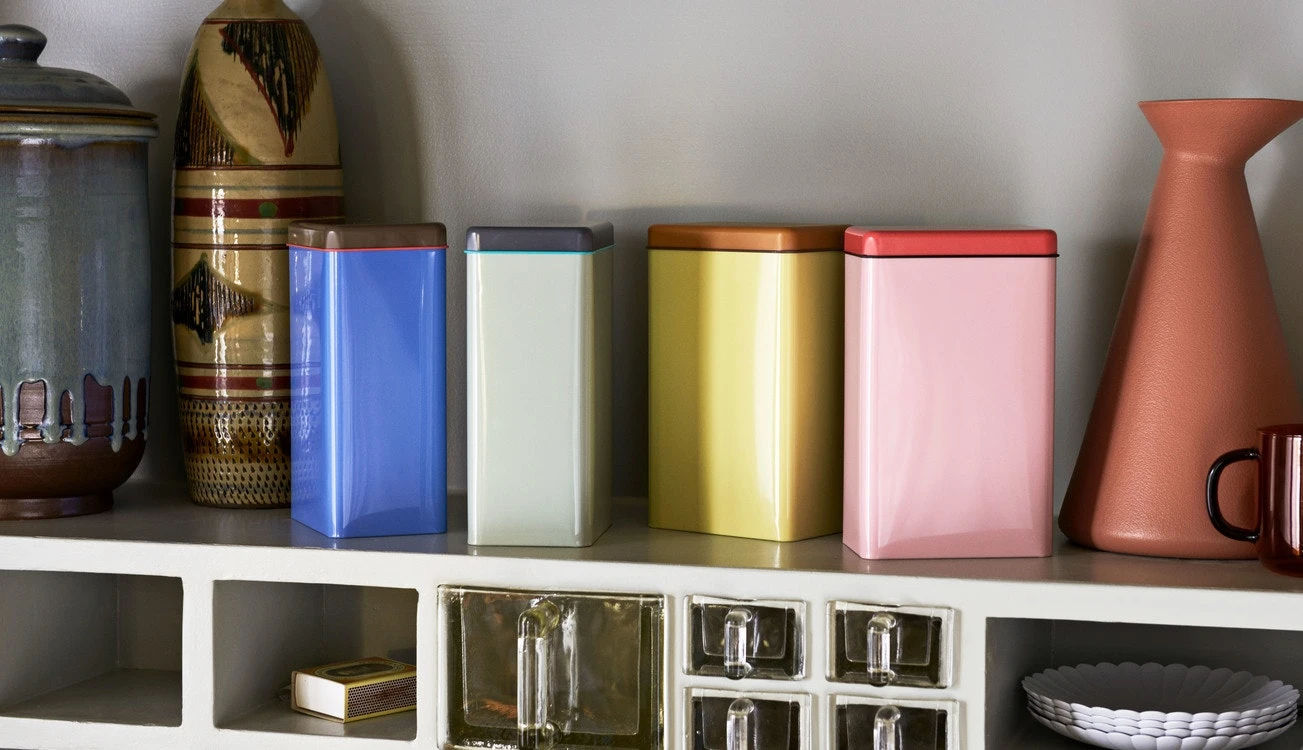 Hay Tin By Sowden Storage Jar, Mint/Green - Image 3