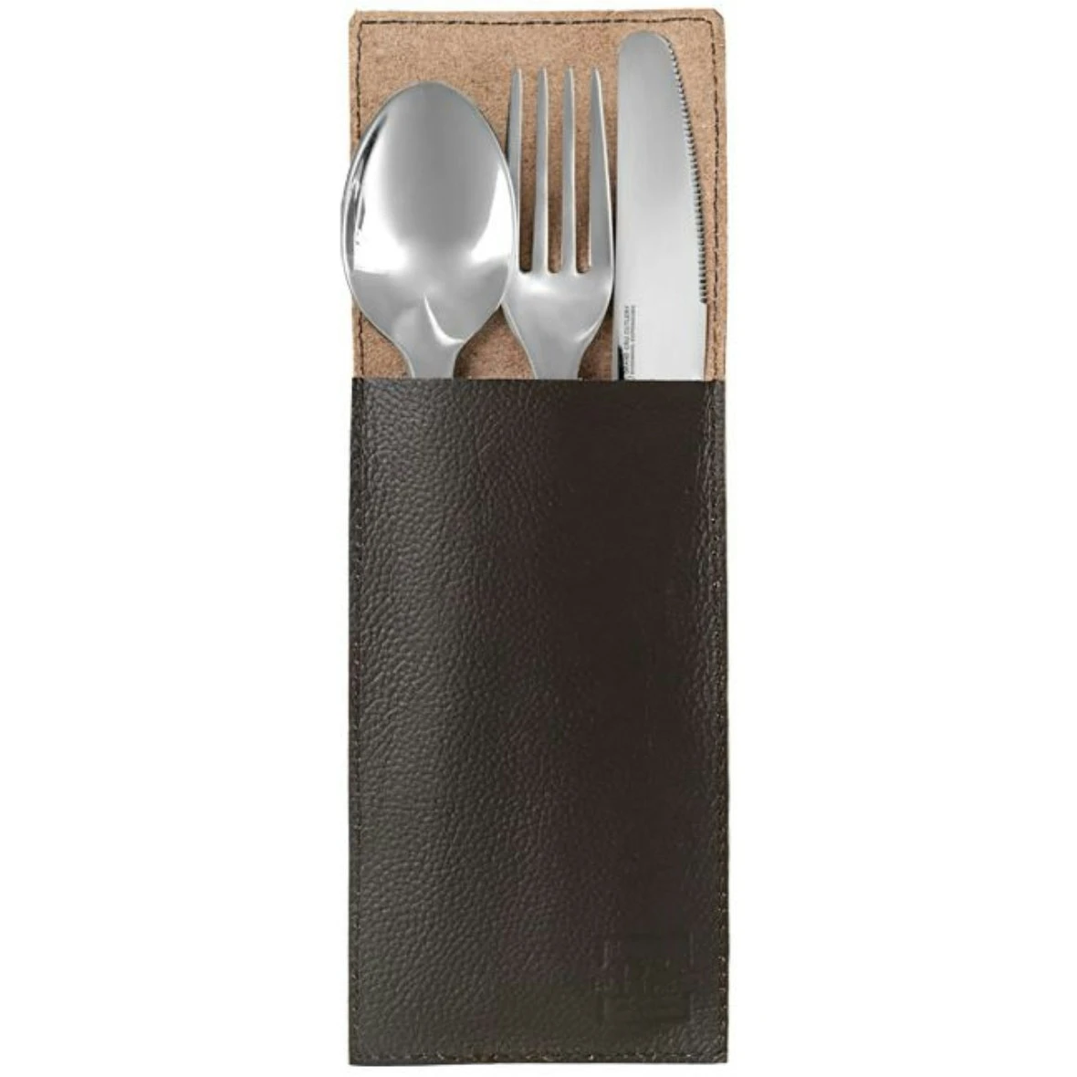 Juna Raw Cutlery Pocket 2pcs, Brown - Image 2