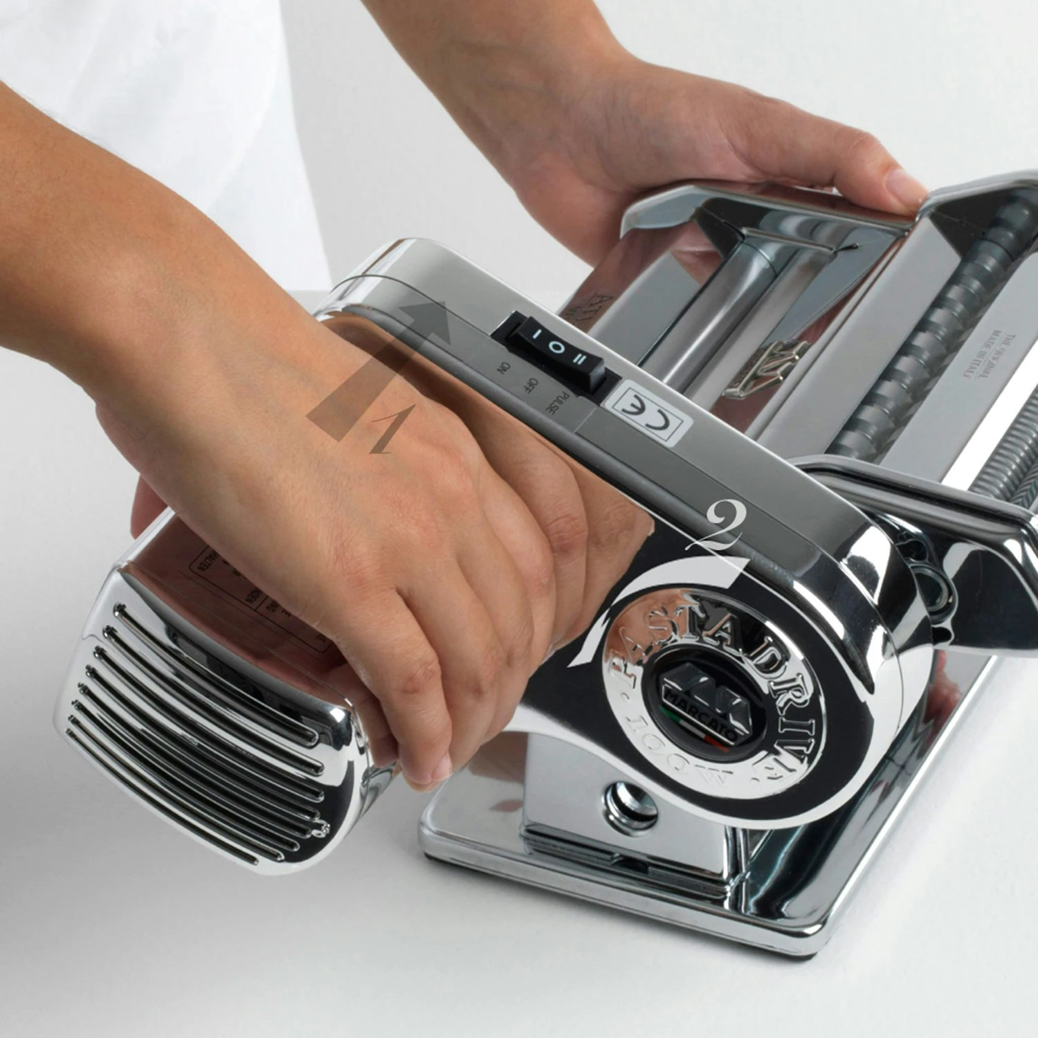 Marcato Atlas Noodle Machine Motor, Stainless - Image 2