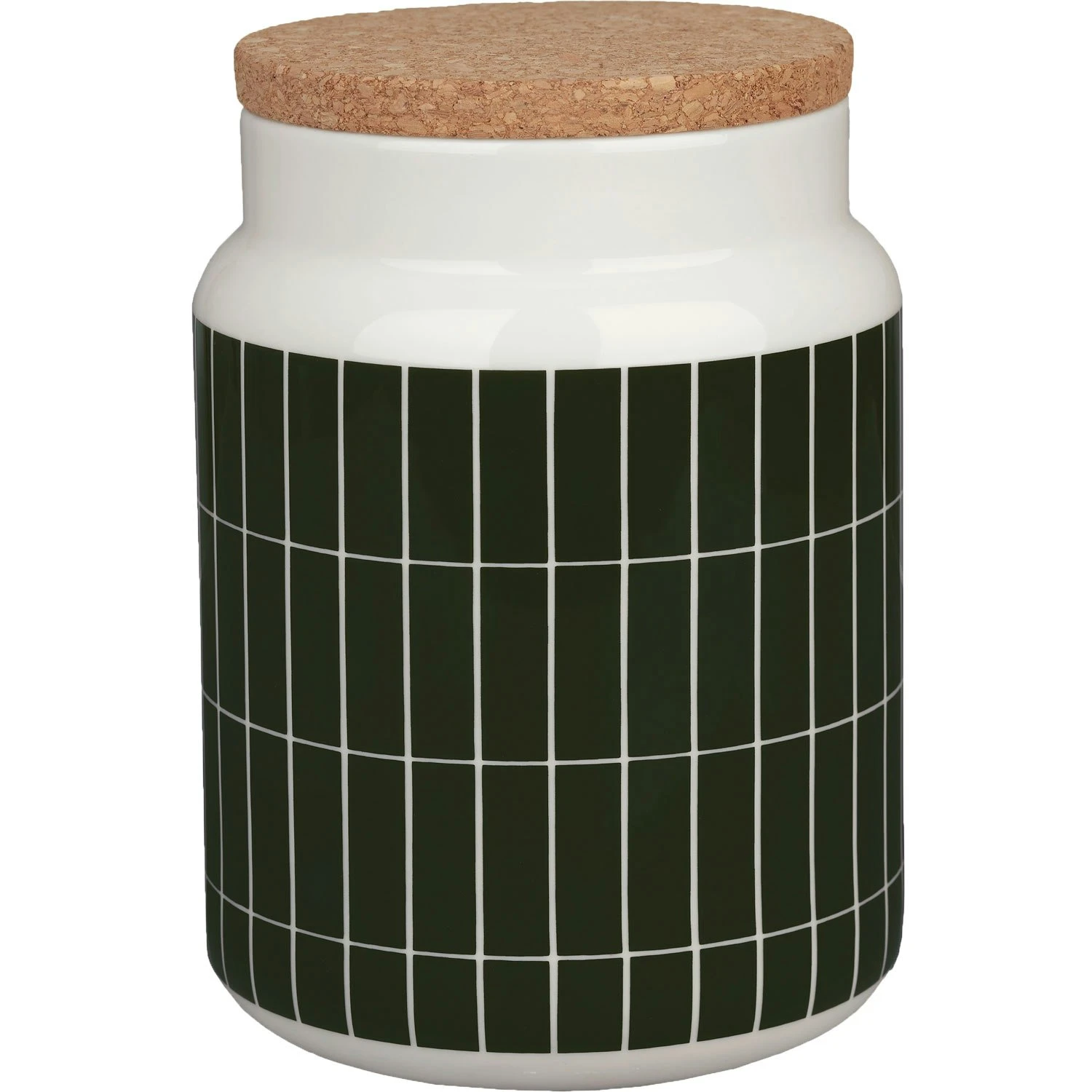 Marimekko Oiva/Tiiliskivi Pot 120 Cl, Wit / Donkergroen