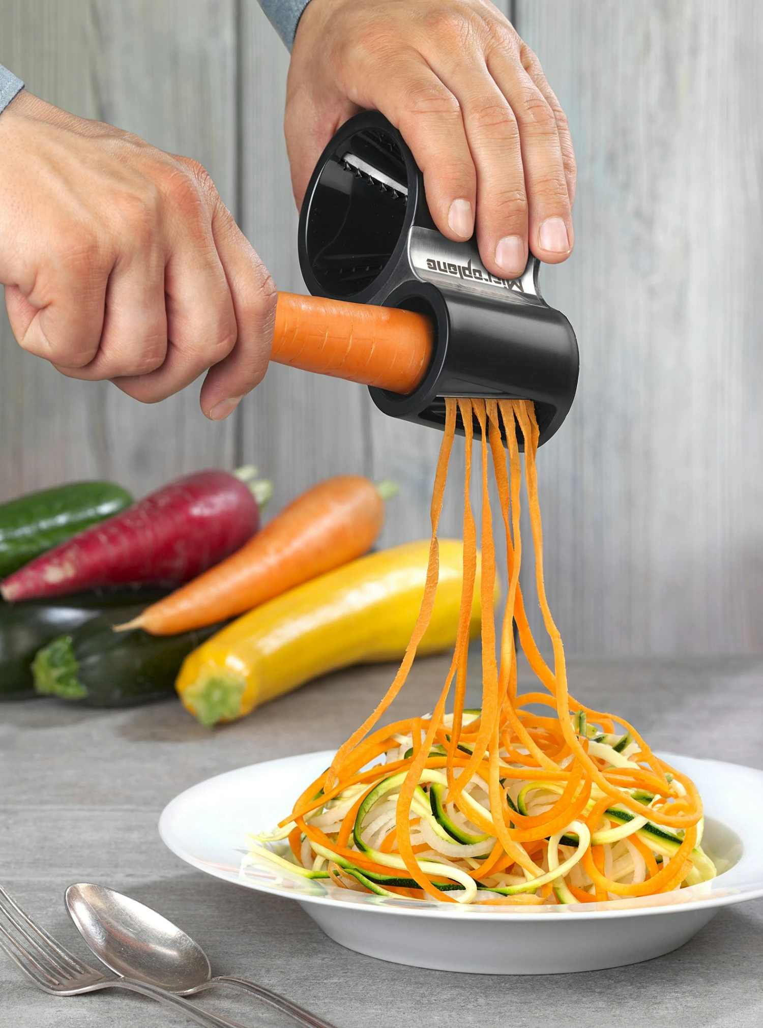 Microplane Swivel Spiralizer, Black - Image 2