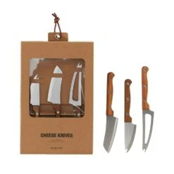 Nicolas Vahé Cheese Knives Acacia/Stainless Steel, 3 Pcs
