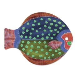 Cutting Board Shaped Akvaria 27x14 Cm, Green Dots